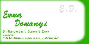 emma domonyi business card